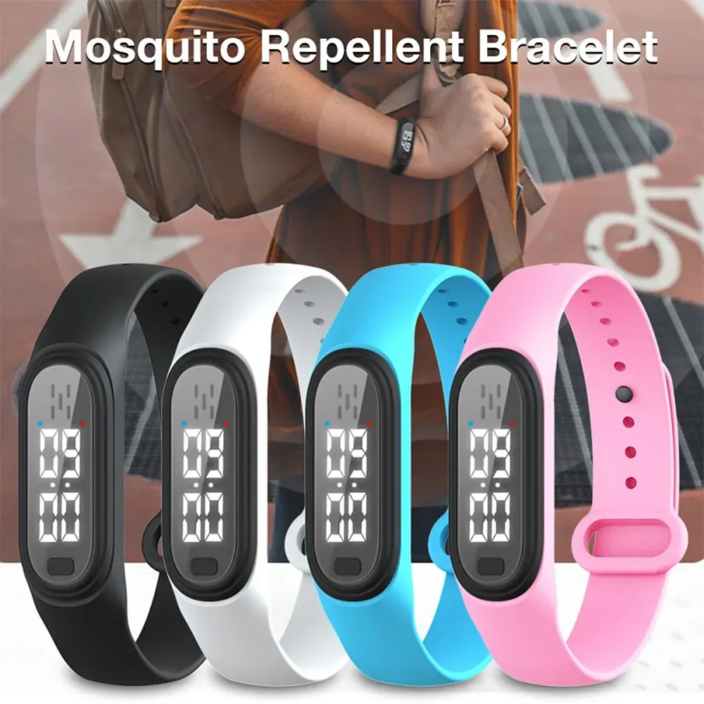 USB Charging Ultrasonic Mosquito Repellent Wristband Wearable Effective Insect Pest Control Watch - Image 2