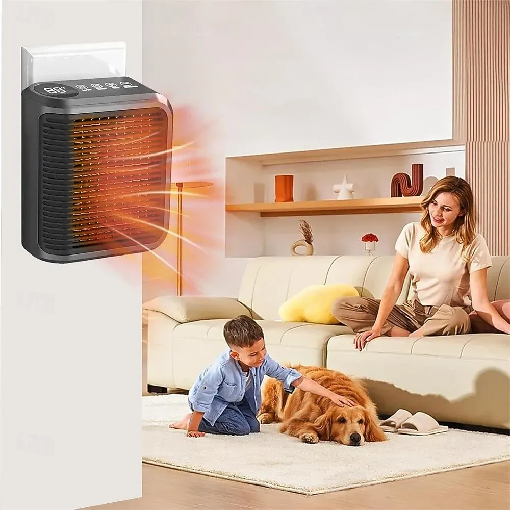 Small Space Heater Powerful Bathroom Wall Heater Wall Mounted Heater Practical Personal Heater Wall Space Heater - Image 3