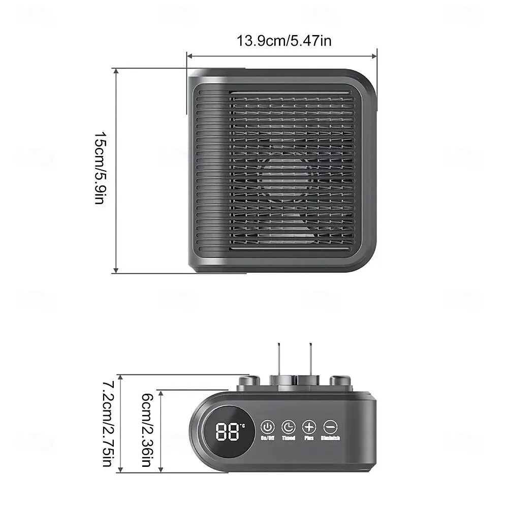Small Space Heater Powerful Bathroom Wall Heater Wall Mounted Heater Practical Personal Heater Wall Space Heater - Image 7