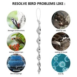 5 Pack Swivel Bar Bird Repellent Sticks