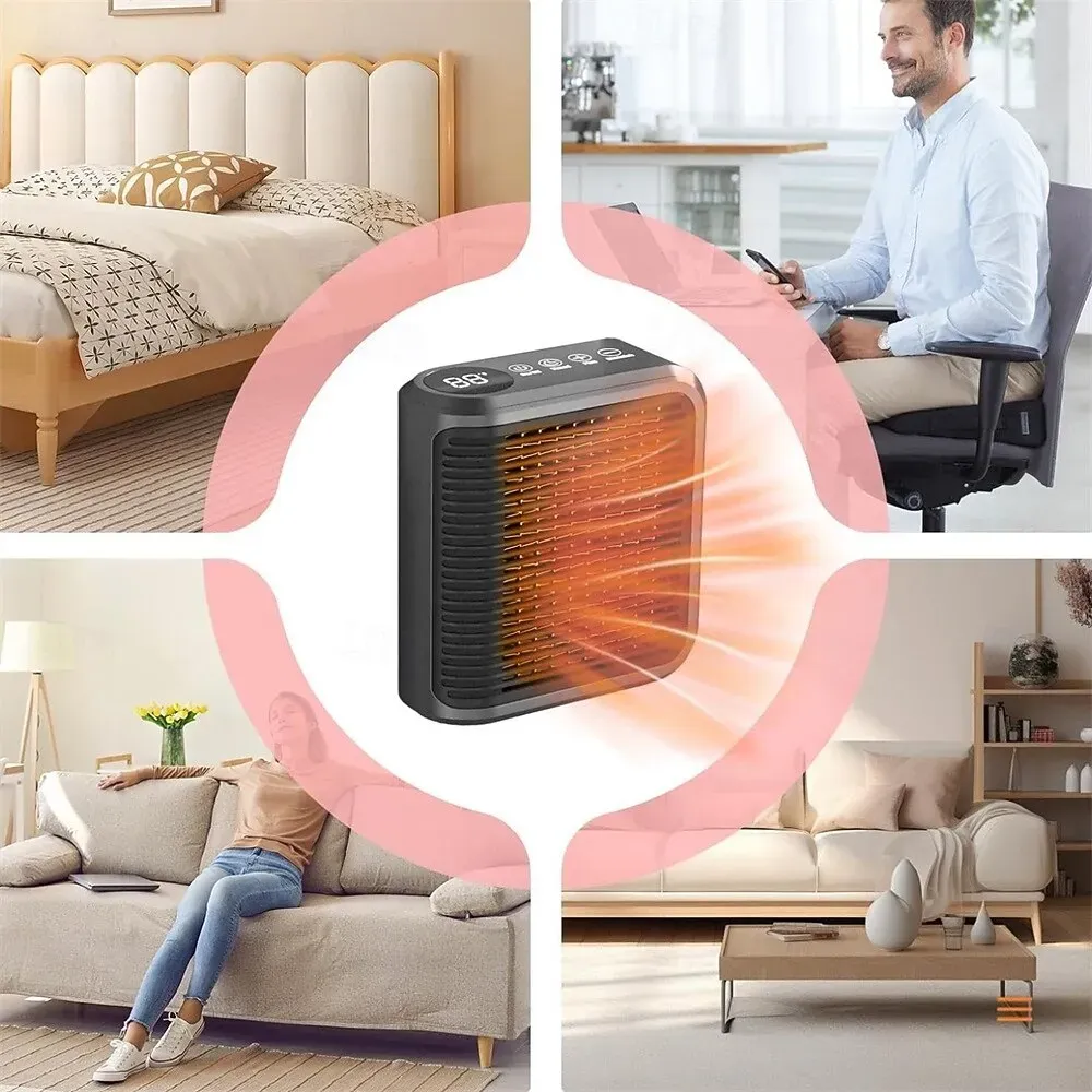 Small Space Heater Powerful Bathroom Wall Heater Wall Mounted Heater Practical Personal Heater Wall Space Heater - Image 4