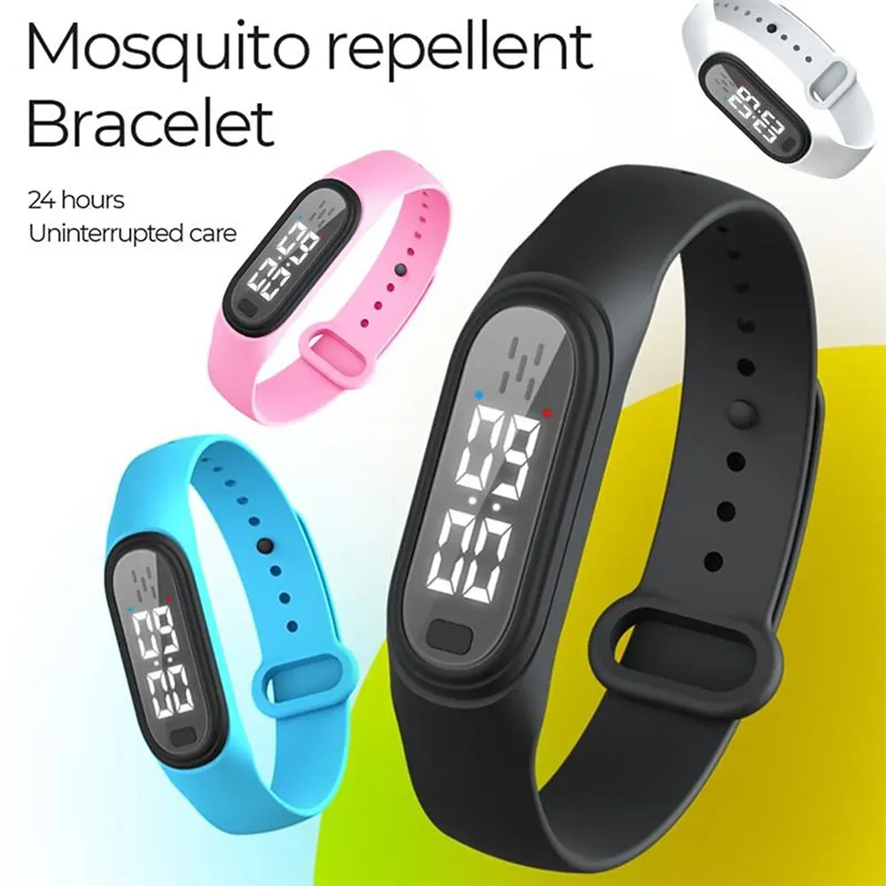 USB Charging Ultrasonic Mosquito Repellent Wristband Wearable Effective Insect Pest Control Watch - Image 6