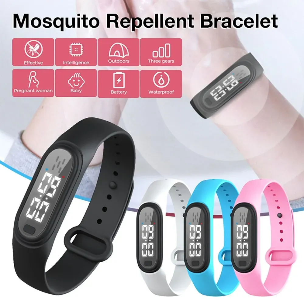 USB Charging Ultrasonic Mosquito Repellent Wristband Wearable Effective Insect Pest Control Watch - Image 8