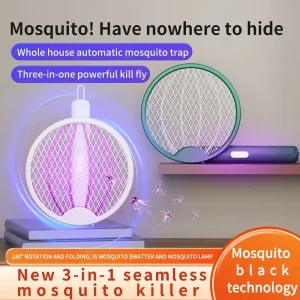 USB 2-in-1 Folding Mosquito Swatter Lamp